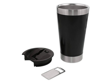 Vaso Termico LUO C/ Abridor 600ML LU-472 (NEGRO)