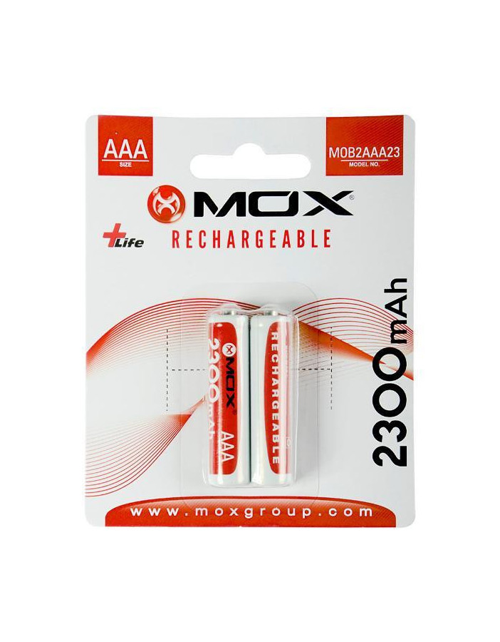 Pila MOX AAA Recargable 2300mAh MOB2AA23 (2 Unidades)